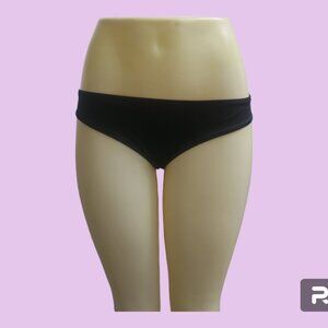 PINK Victoria's Secret plain basic swim bottoms in black/pink size medium.